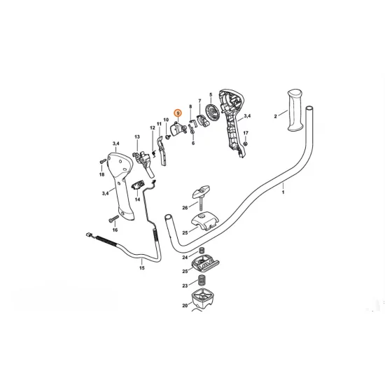 STIHL  Dźwignia mechanizmu ryglującego 4863 435 2800